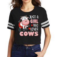 Just A Girl Who Loves Cows I Moo Cow Farmer Scorecard Crop Tee | Artistshot