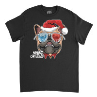 Pug Puppy Dog Santa Claus Christmas Cute Dog Face Classic T-shirt | Artistshot