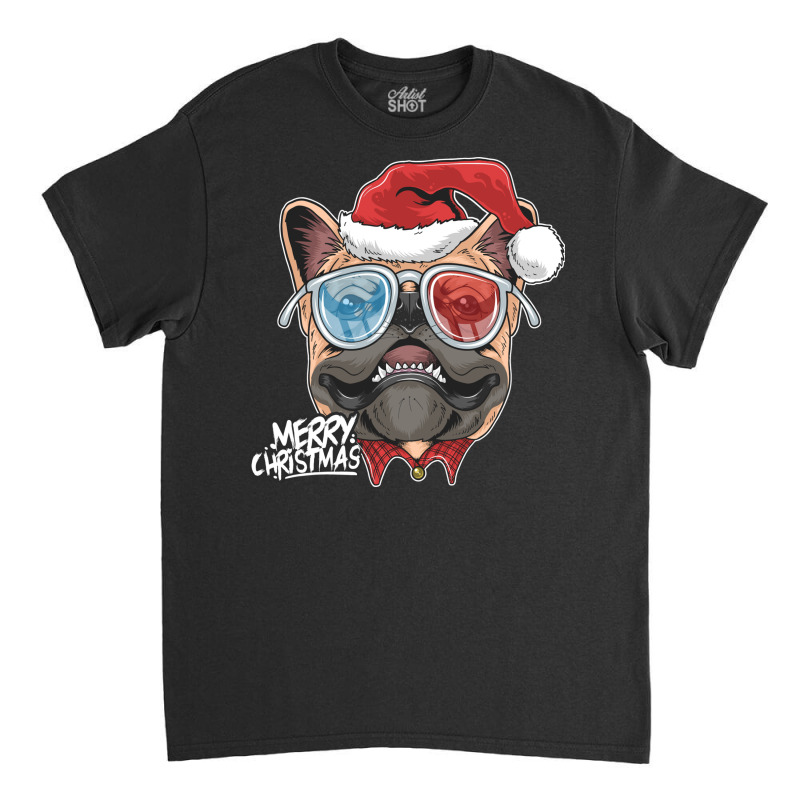 Pug Puppy Dog Santa Claus Christmas Cute Dog Face Classic T-shirt | Artistshot