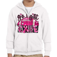 Go Fight Cure Football Youth Zipper Hoodie | Artistshot