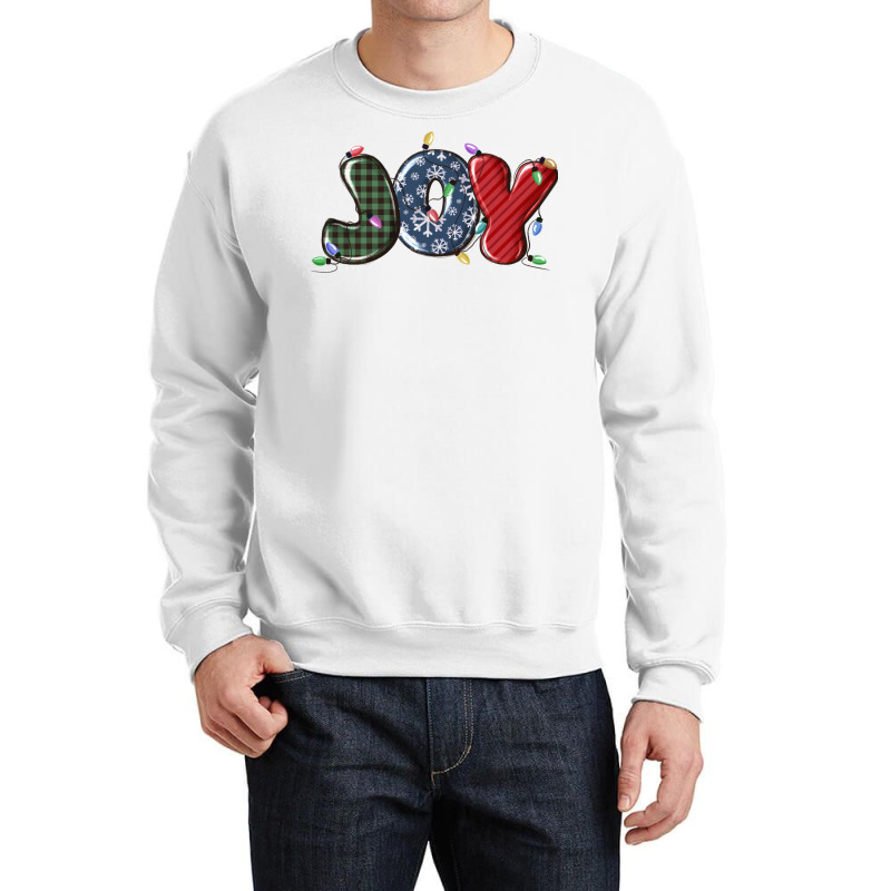 Joy Christmas Lights Crewneck Sweatshirt by MaliasSmallBusiness | Artistshot