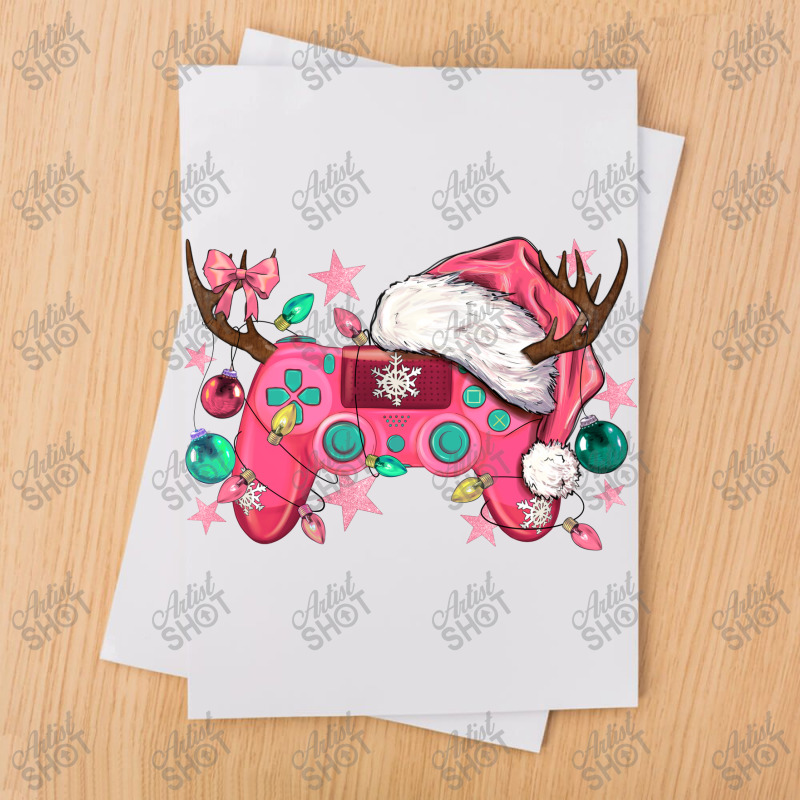 Pink Christmas Game Controller Sublimation Transfer | Artistshot