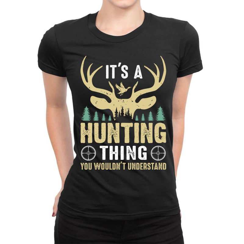 Hunting Season Ladies Fitted T-Shirt by kau | Artistshot