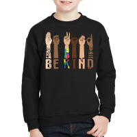 Be Kind Sign Language Hand Talking Teachers Interp Youth Sweatshirt | Artistshot