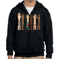 Be Kind Sign Language Hand Talking Teachers Interp Youth Zipper Hoodie | Artistshot