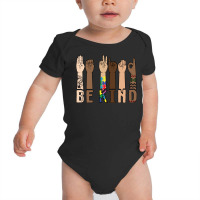 Be Kind Sign Language Hand Talking Teachers Interp Baby Bodysuit | Artistshot