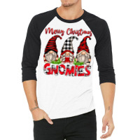 Merry Christmas Gnomies 3/4 Sleeve Shirt | Artistshot