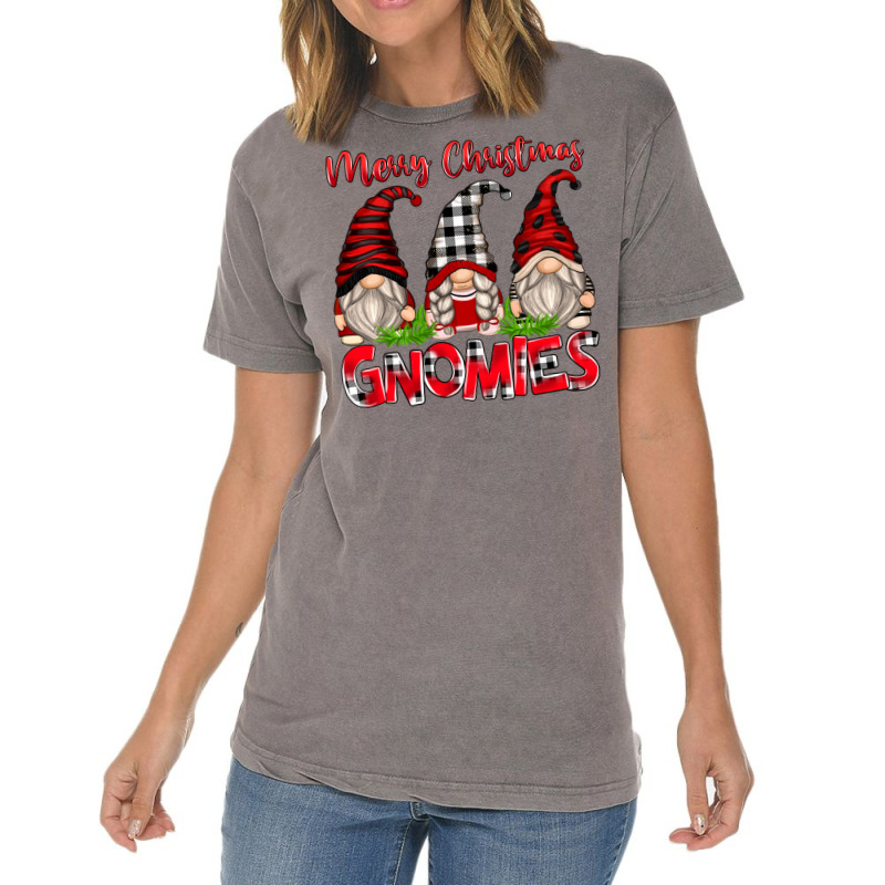 Merry Christmas Gnomies Vintage T-shirt | Artistshot