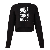 Shut Your Cornhole Funny Bean Bag Toss Cookout Winner Cropped Sweater | Artistshot