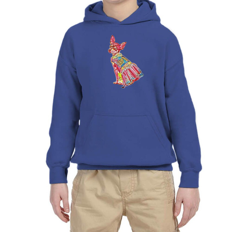 A Chihuahua Dog Is Very Styli Youth Hoodie by Kemnabi | Artistshot