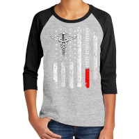 Womens Correctional Nurse American Flag Thin Line Nursing Men Women V Youth 3/4 Sleeve | Artistshot