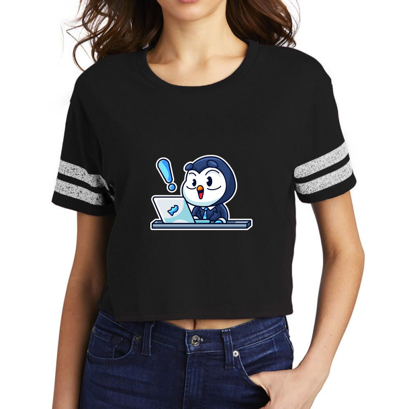 Penguin At Work Scorecard Crop Tee by micell | Artistshot