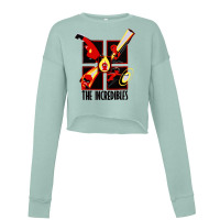 The Incredibles Retro Grid Cropped Sweater | Artistshot