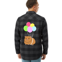 Guinea Pig Balloon For Guinea Pig Lover Flannel Shirt | Artistshot