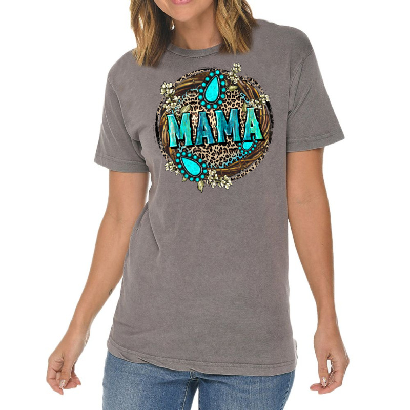 Mama With Gemstone Leopard Mother's Day Vintage T-shirt | Artistshot