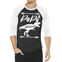 Dinosaur  Father's Day Papa Dinosaur 3/4 Sleeve Shirt | Artistshot