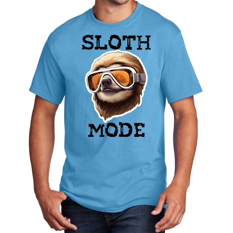 Sloth Wearing Ski Goggles - Sloth Mode Basic T-shirt by velvetroom | Artistshot