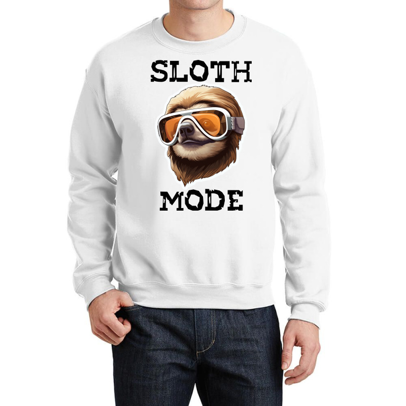 Sloth Wearing Ski Goggles - Sloth Mode Crewneck Sweatshirt by velvetroom | Artistshot