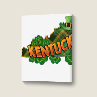 Kentucky Map St. Patrick's Day Portrait Canvas Print | Artistshot