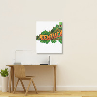 Kentucky Map St. Patrick's Day Portrait Canvas Print | Artistshot