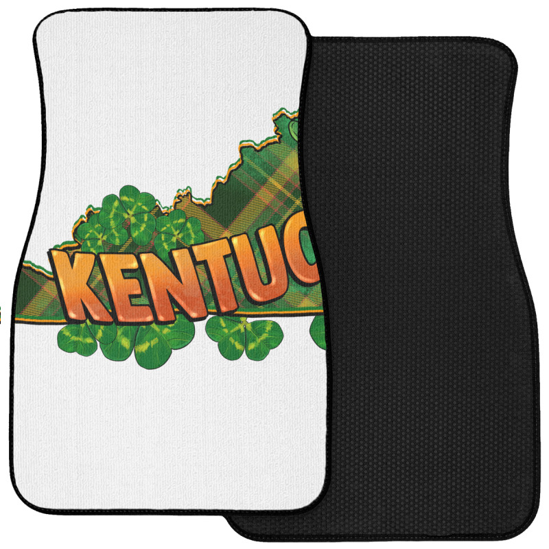 Kentucky Map St. Patrick's Day Front Car Mat | Artistshot