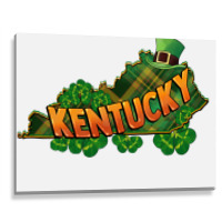 Kentucky Map St. Patrick's Day Metal Print Horizontal | Artistshot