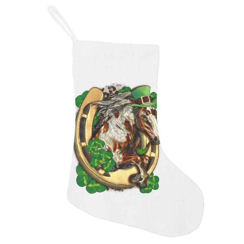 Horse With Horseshoe St Patricks Day Holiday Stocking | Artistshot