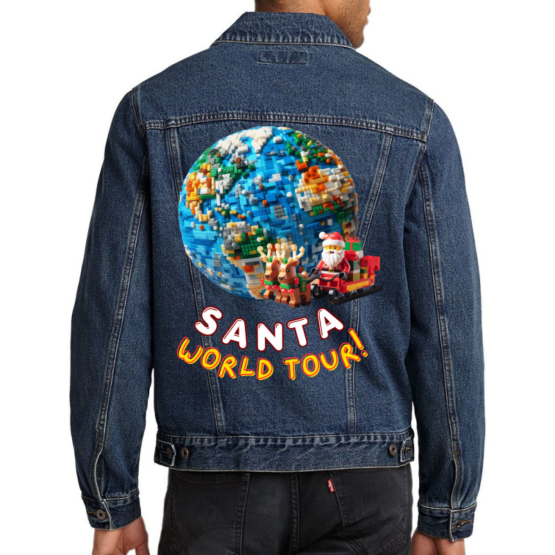 Santa World Tour Men Denim Jacket | Artistshot