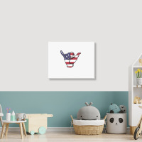 American Flag Landscape Canvas Print | Artistshot