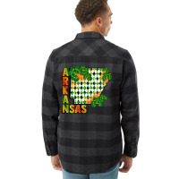 Arkansas Map St Patricks Day Flannel Shirt | Artistshot