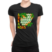 Arkansas Map St Patricks Day Ladies Fitted T-shirt | Artistshot