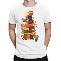 Christmas And Books T-shirt | Artistshot