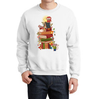 Christmas And Books Crewneck Sweatshirt | Artistshot