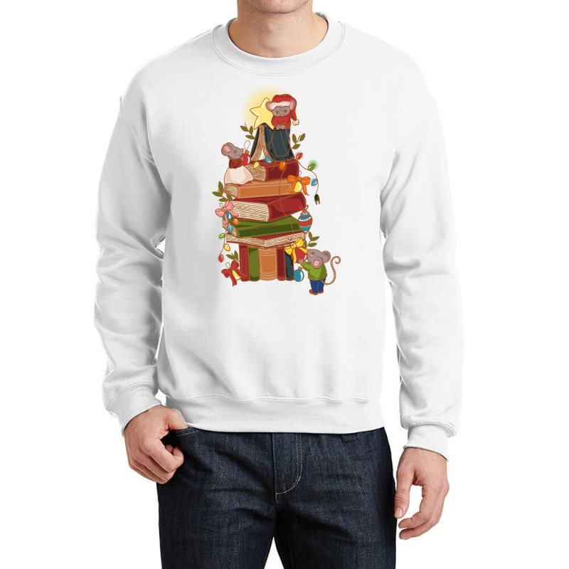 Christmas And Books Crewneck Sweatshirt | Artistshot