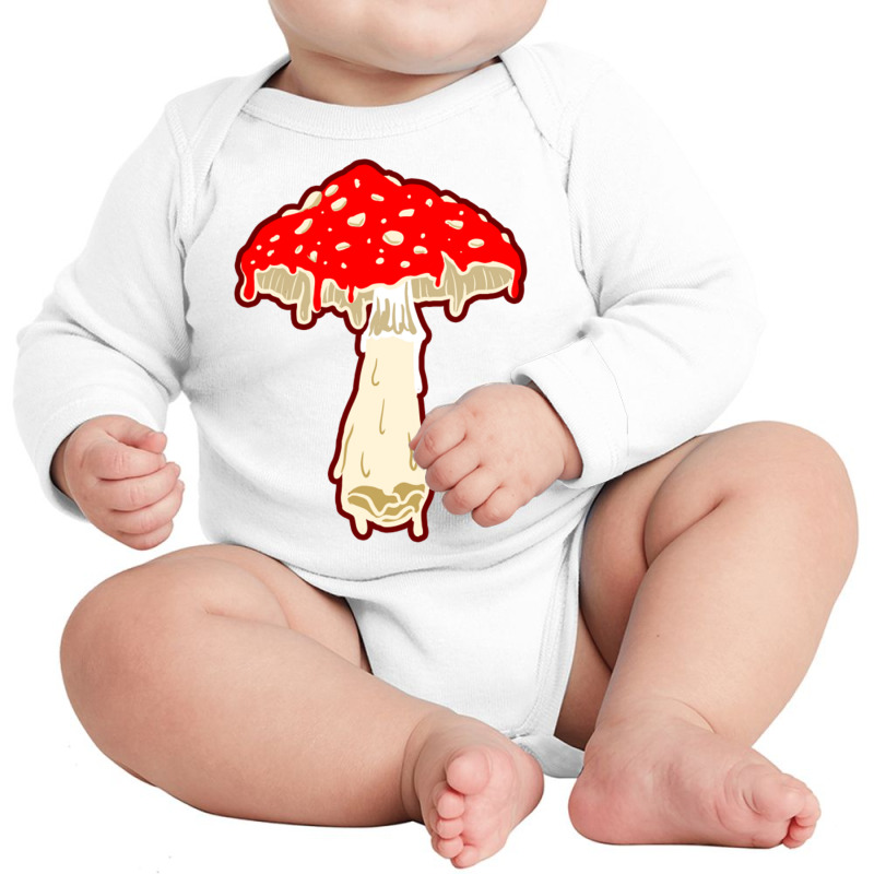 Dripping Toadstool For Psychedelic Art Fan Long Sleeve Baby Bodysuit | Artistshot