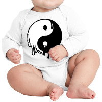 Dripping Yin Yang Long Sleeve Baby Bodysuit | Artistshot