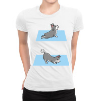 Boston Terrier Yoga Poses For Yoga Lover Ladies Fitted T-shirt | Artistshot