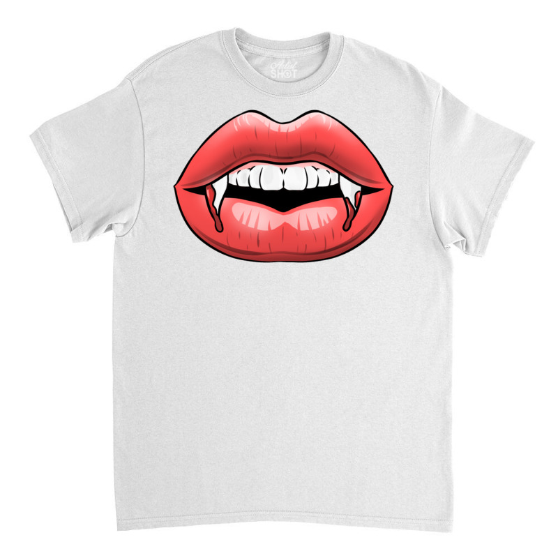 Vampire Fangs For Halloween Classic T-shirt by queerappear | Artistshot