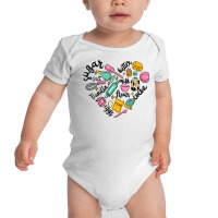 Vanilla Eggs Sugar Cocoa And Kitchen Heart Baby Bodysuit | Artistshot