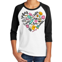 Vanilla Eggs Sugar Cocoa And Kitchen Heart Youth 3/4 Sleeve | Artistshot