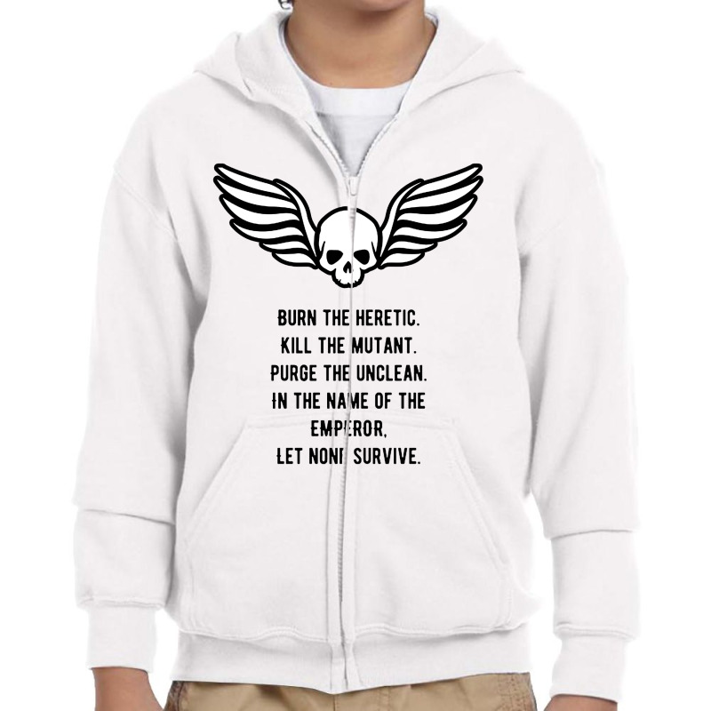 Let None Survive Wargaming Meme Youth Zipper Hoodie by Semilir | Artistshot