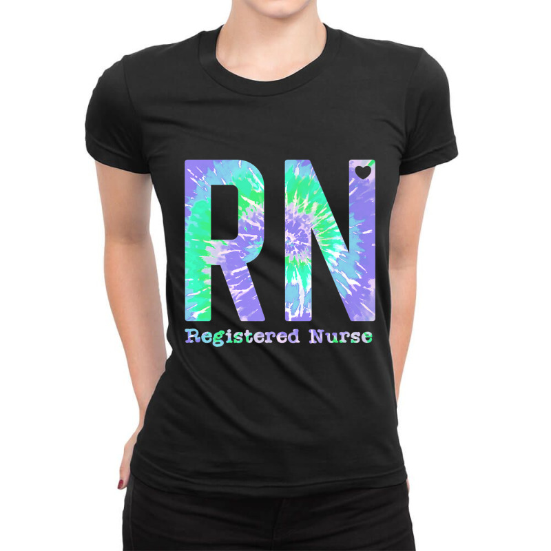 Rn Registered Nurse Life Purple Tie Dye Ladies Fitted T-shirt | Artistshot