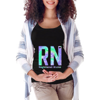 Rn Registered Nurse Life Purple Tie Dye Maternity Scoop Neck T-shirt | Artistshot