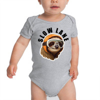 Sloth Wearing Ski Goggles - Slow Lane Baby Bodysuit | Artistshot