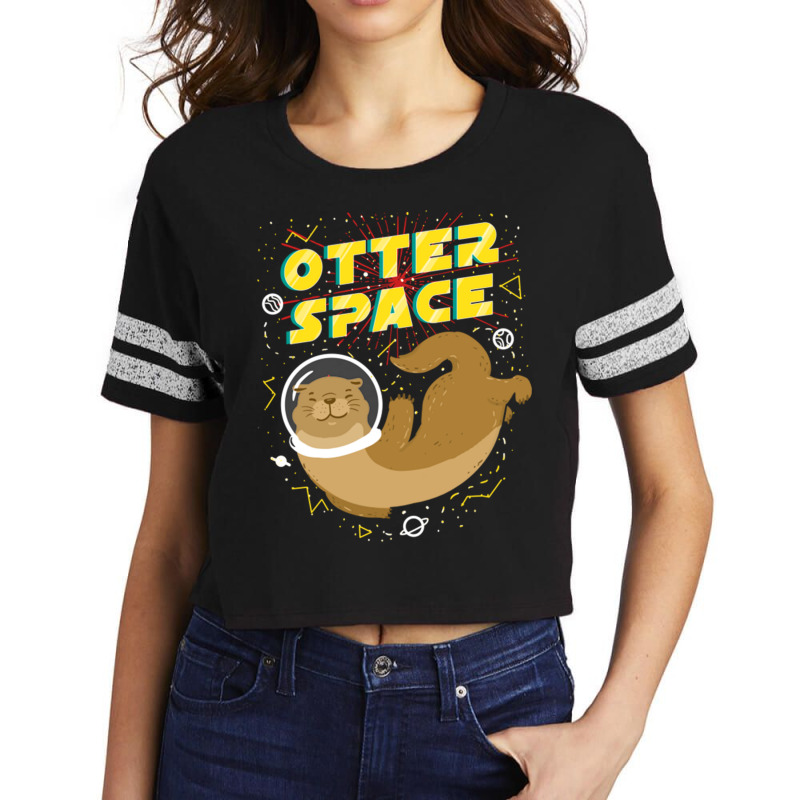 Otter Space For Otter Lover Scorecard Crop Tee by queerappear | Artistshot