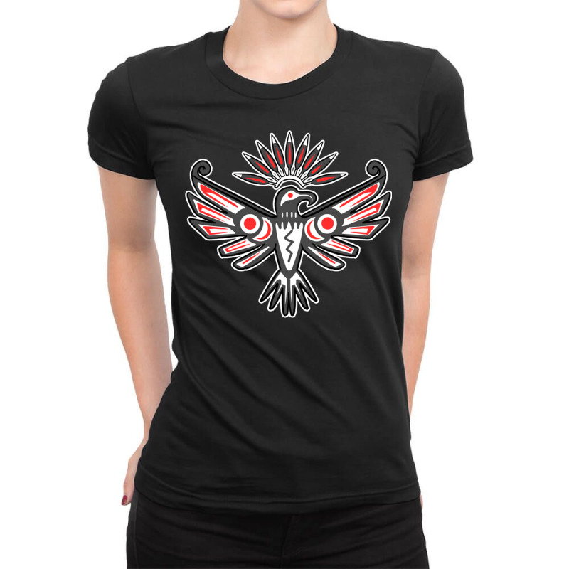 Native American Thunderbird For Tribal Art Lover Ladies Fitted T-Shirt by queerappear | Artistshot