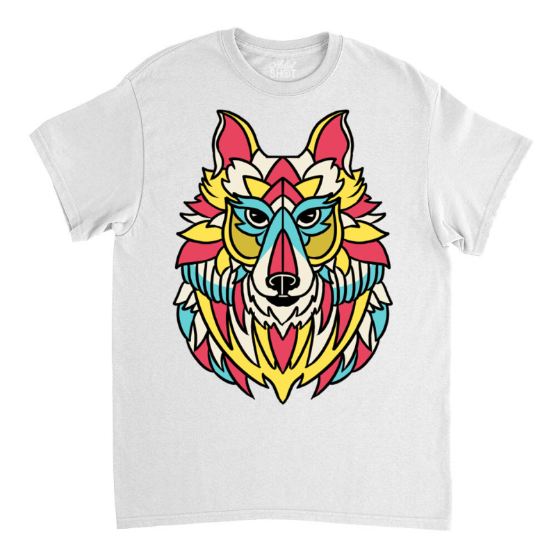 Native American Wolf Head For Tribal Art Lover Classic T-shirt by queerappear | Artistshot