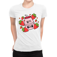 Kawaii Japanese Strawberry Milk For Kawaii Art Lov Ladies Fitted T-shirt | Artistshot