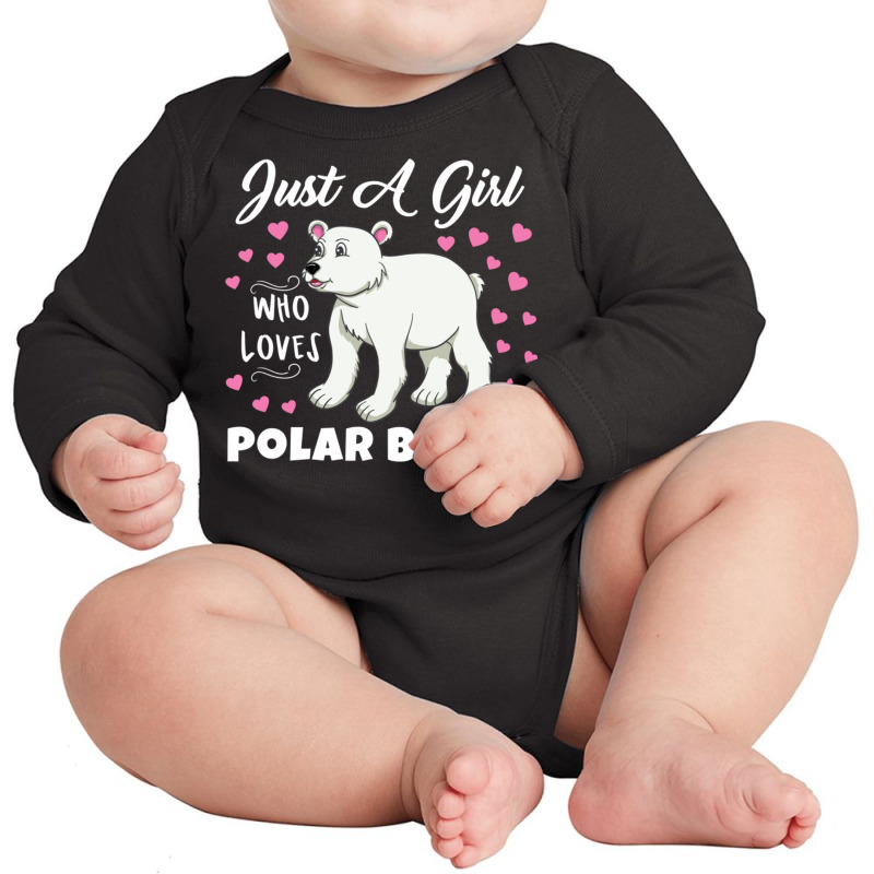 Just A Girl Who Loves Polar Bears For Polar Bear L Long Sleeve Baby Bodysuit by queerappear | Artistshot