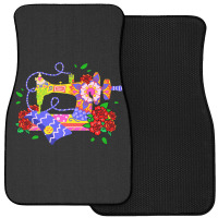 Floral Sewing Machine For Sewing Lover Front Car Mat | Artistshot